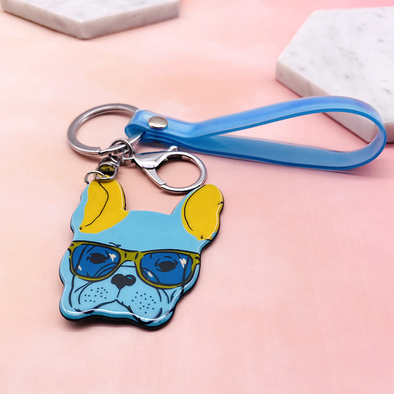 Wholesale Laser Pet Dog Acrylic Keychains